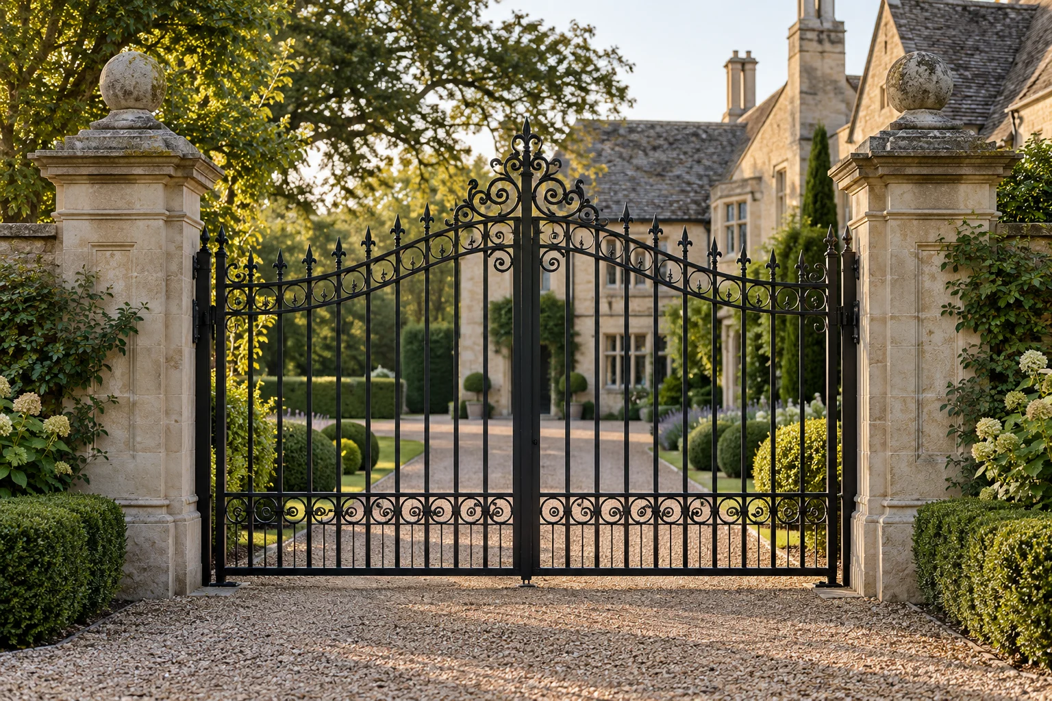 Wrought-Iron Gates — AI-generated illustrative concept